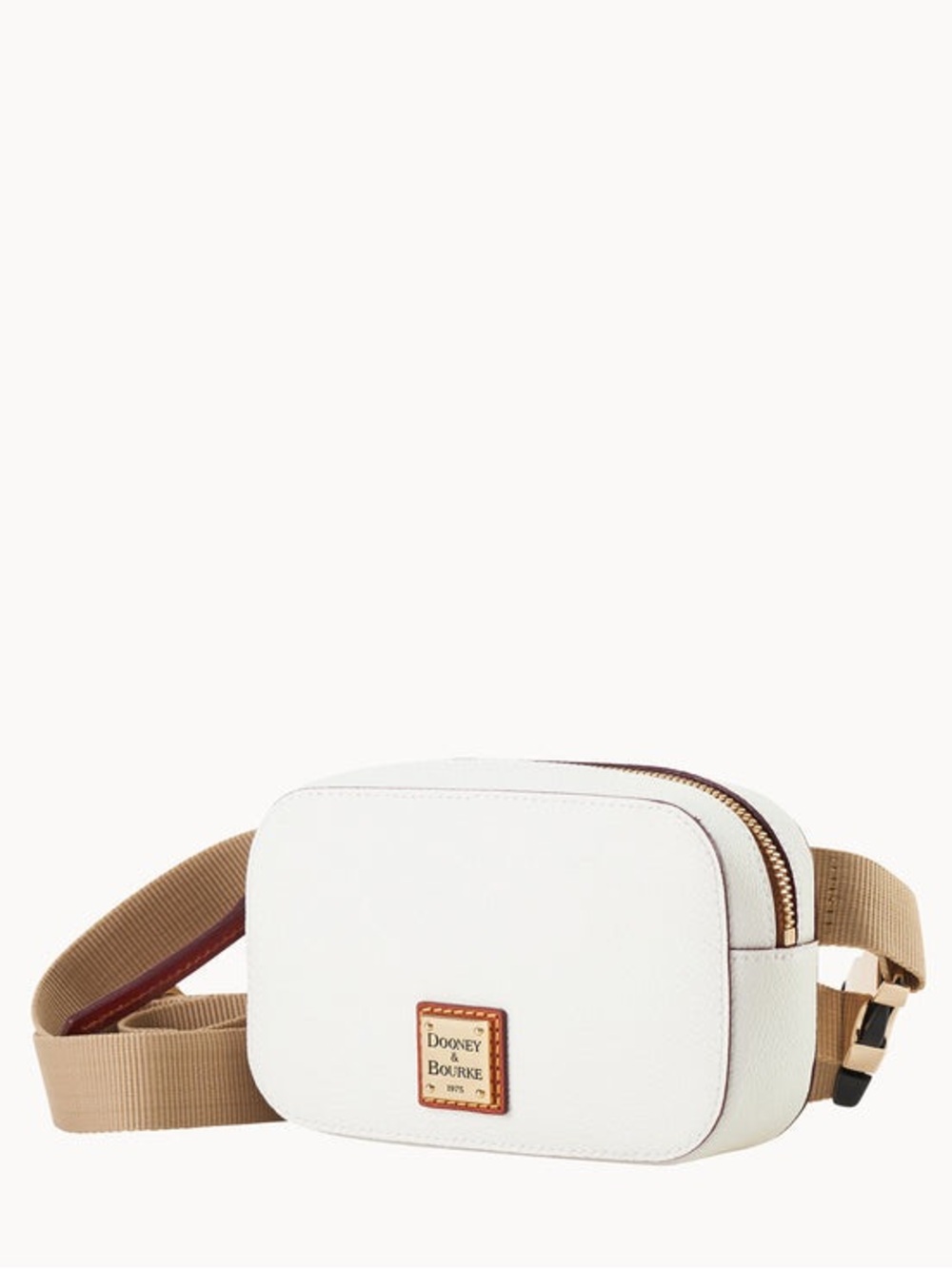 Dooney & Bourke Pebble Grain Belt Bag white new in plastic